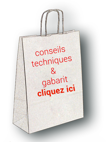 gabarit pour repiquage sac papier